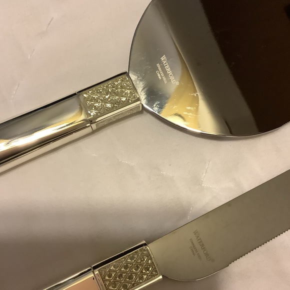 Waterford Diamond Bridal Knife Server Set - Picture 8 of 10